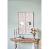 VisioGear Set of 2 Large Wooden Wall Art Panels with White Finish and Round Mirror Accents, White, 17"*48"*1.2" - 2 of 4