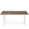 Resenkos Computer Desk, Office Desk, Study Desk,63" Executive Desk, Faux Marble Computer Desk Meeting Table,Walnut & White Brown - 4 of 4