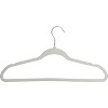 Honey-Can-Do 25pk Flocked Suit Hangers White: Slim Plastic Hangers for Adults, Adjustable Multipurpose Storage - 4 of 4