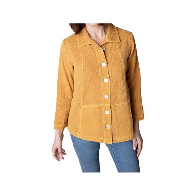 Women's Sunwashed Jacquard Button Front Tunic - habitat
