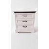 Modern Farmhouse Nightstand Set of 2, 24.8" Wide Rustic White Bedside Table for Bedroom or Living Room, white - 2 of 3