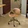 Karl Home | PU Curved Office Chair With Antique Bronze Base - 4 of 4