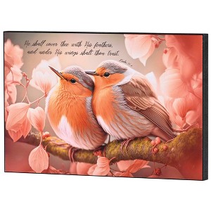 Dicksons He Shall Cover Thee, Psalm 91:4, Multicolor 12 x 8 Inch MDF Wood Wall Art Plaque - 1 of 1