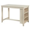 Lifestorey Seats 4 Tobias Counter Height Rectangular Table Antique White: MDF & Rubberwood, 36 Inch, 3 Shelves - 4 of 4