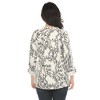 White Mark Women's Paisley Button Front Tunic Top - 3 of 4