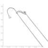 Black Bow Jewelry 1.1mm 14k White Gold Adjustable Solid Round Cable Chain Necklace - 2 of 4