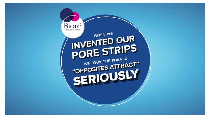 Biore Deep Cleansing Pore Strips, Original, Blackhead Remover Strips, Oil Free, Pore Unclogging - 8ct, 2 of 10, play video