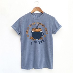 Simply Sage Market Women's Whatever Spices Your Pumpkin Mug Garment Dyed Tee - 1 of 2