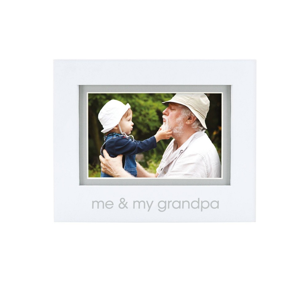 Photos - Photo Frame / Album Pearhead 4"x6" "Me and My Grandpa" Picture Frame - White: Wood Frame, Modern Style, Rectangle Shape, Tabletop/Wall Display 