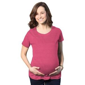 Comfortable Womens Maternity Shirts Blank Pregnancy Shirts Plain Fitted Tees - Crazy Dog Maternity T Shirt - 1 of 4