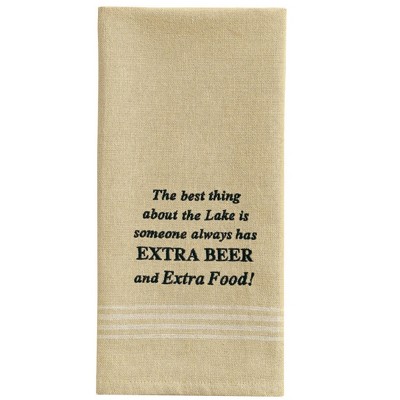 Park Designs Extra Beer Embroidered Dishtowel Set of 2