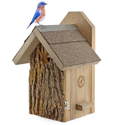 Uncle Dunkels Ultimate Bluebird House; Rustic Handmade Small Bird Nesting Box