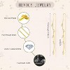 Dangle Threader Earrings for Women: Dainty 14k Gold Plated Drop Long Chain Earrings Trendy Non Tarnish Elegant Cubic - 3 of 4