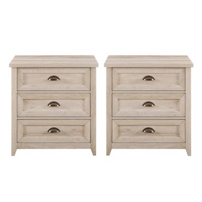 Fontella Transitional 3 Drawer Nightstand - Saracina Home