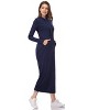 Coolmee Women's Maxi Dress Casual Pocket Slim Pullover Long Hoodie Dress - 2 of 3