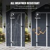 Outdoor Storage Shed, Resin Shed with Floor & Lockable Doors, All Weather Plastic Sheds with Window Dark Grey - 2 of 4