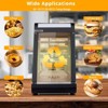 ROVSUN Pizza Warmer Food Warmer Display, 3-Tier Electric Food Warmer Commercial Countertop w/LED Lighting Adjustable Removable Shelves Glass Door - 2 of 4