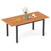Costway Extendable Patio Dining Table for 4-8 People with 1.97” Umbrella Holes, Metal Legs - 2 of 4