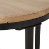 CAVINAS Coffee Tables for Living Room Circular Coffee Table Set of 3 Fir Wood Nested Coffee Tables for Apartments Offices - 3 of 4