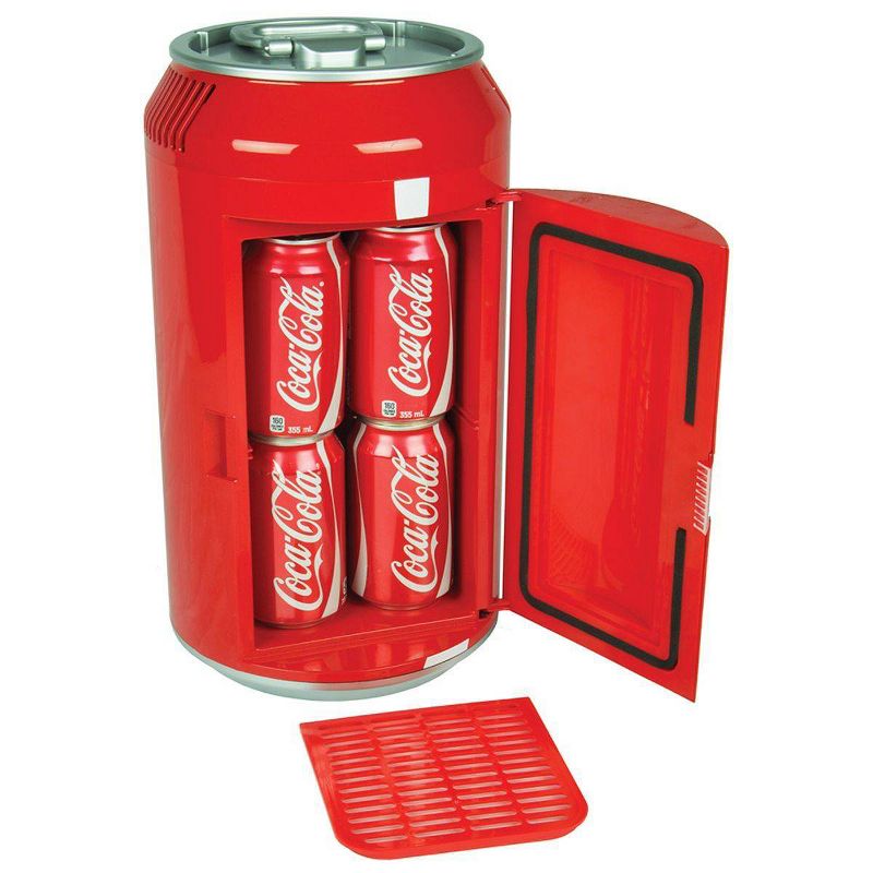 Coca-Cola 8 Can Portable Mini Fridge 12V DC 110V AC 5.4L Cooler - Red, 3 of 11