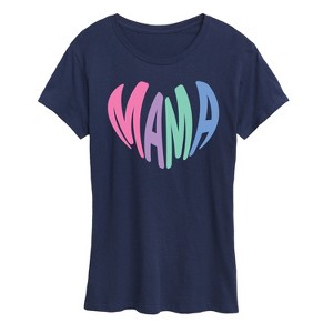 Women's - Instant Message - Mama Heart Short Sleeve Graphic T-Shirt - 1 of 4