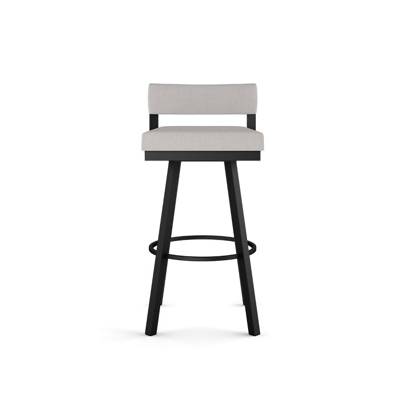 Amisco Travis Upholstered Counter Height Barstool Gray/Black, 4 of 8