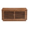 Mid-Century Modern Narrow TV Stand for TVs up to 35.3" Walnut - ZM Home: Hardwood Media Dresser, Metal Hardware - 4 of 4