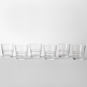 Glass Stackable Tumblers Set of 6 - Threshold™ - 1 of 4