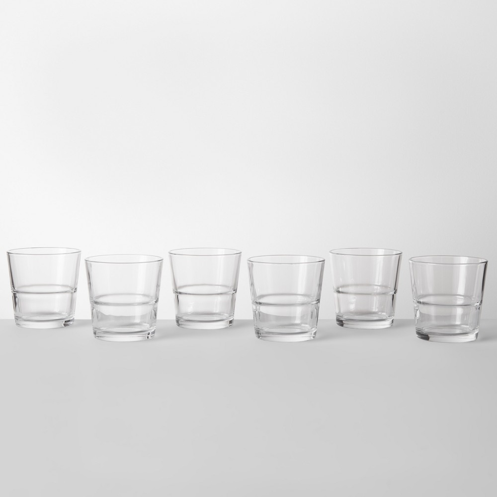 Photos - Glass 12.9 fl oz 6pk  Stackable Short Tumblers - Threshold™