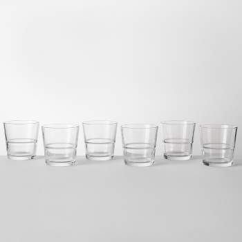 Glass Stackable Tumblers Set of 6 - Threshold™