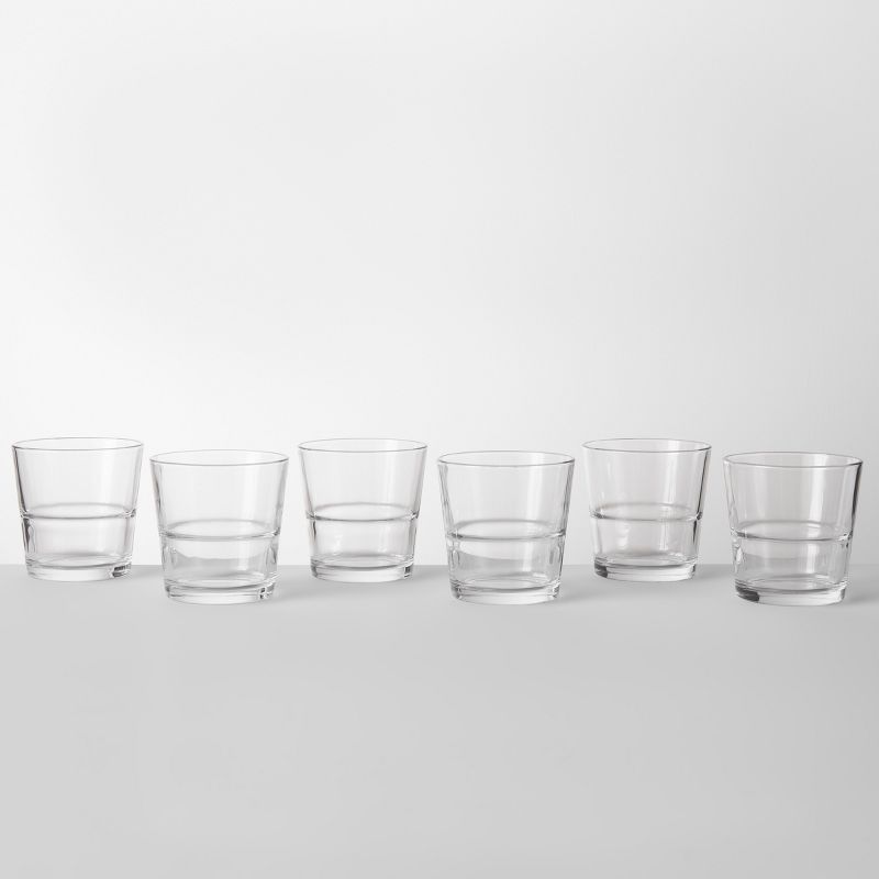 Glass Stackable Tumblers Set of 6 - Threshold™, 1 of 8