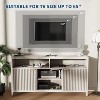 Fluted TV Stand for 65" TV, Mid Century Modern Media Console with Storage - Adjustable Shelves, Farmhouse TV Cabinet - 3 of 4