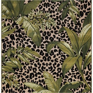 Unique Loom    Outdoor Botanical Andromeda Area Rug - 1 of 4