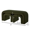 Set of 3 U-Shaped Bench,Sectional Ottoman Bench, Upholstered Ottoman Footrest Stool - 3 of 4