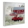 Stupell Industries Red Truck Floral Country Meadow Black Framed Giclee Art - 3 of 4