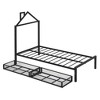 ALEXOUN Metal Platform Bed with 2 Drawers,House-Shaped Headboard Design,Space Saving Non-Noise Bedroom Low Bed Frame for Kids - 4 of 4