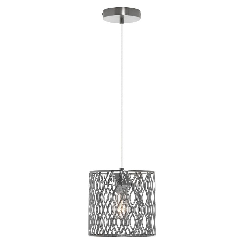 8.125&#34; Asa Metal Pendant Light with Silver Shade - River of Goods, 1 of 11