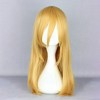 Unique Bargains Women's Halloween Curly Wigs 22" Yellow with Wig Cap - image 2 of 4