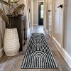 World Rug Gallery Abstract Arch Shag Rug – Medium Pile, Durable & Easy to Clean – Anthracite Dark Gray - 2 of 4