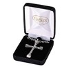 Dicksons 32-6773 Twisted Rope Cross with Endcaps, Silver Tone, 24 Inch, Stainless Steel, Men's Everyday Necklace, - 2 of 2