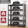 Kumasinova 5 Tier Metal Garage Shelving,Heavy Duty Storage Shelves with Pegboard and Wheel,Adjustabl Shelving Unit for Warehouses,Kitchens,Black - 3 of 4