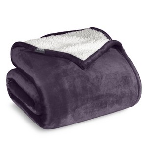 Faux Shearling Fleece Blanket by Bare Home - 1 of 4
