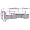 vidaXL 5 Piece Patio Sofa Set with Cushions Poly Rattan - Beige and Cream Without Table - 3 of 4