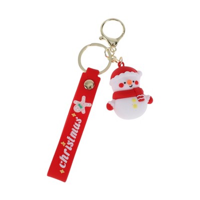 Unique Bargains Christmas Keychain with Double Ring and Lobster Clasp PVC Alloy 2.76"
