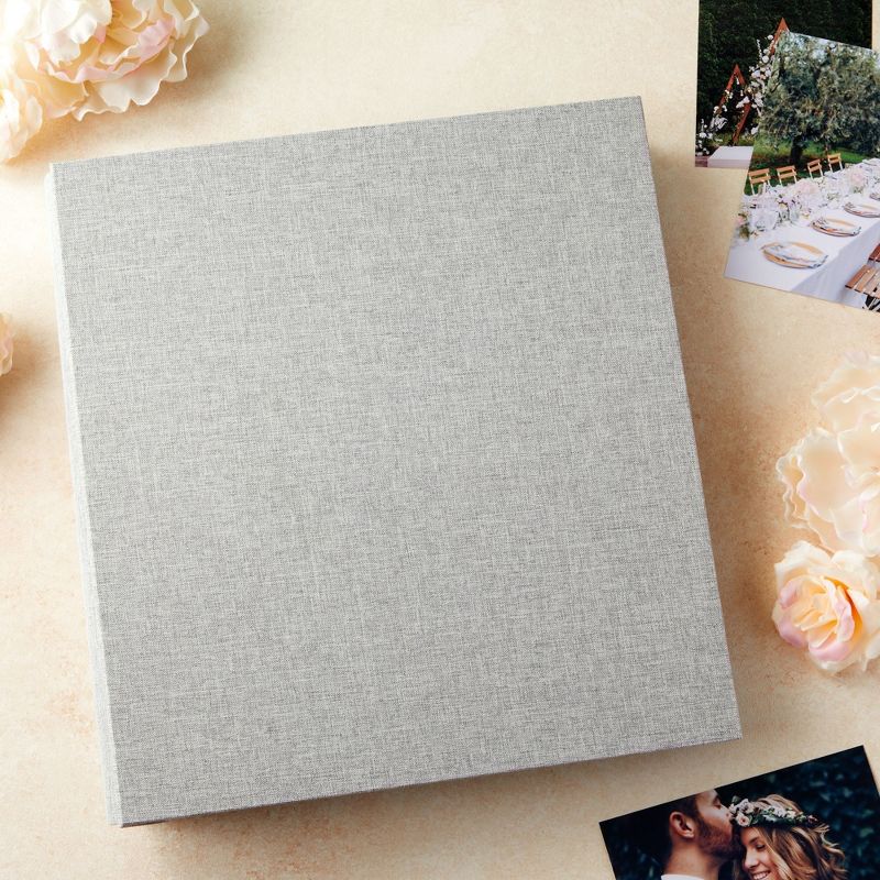 Pipilo Press Large Photo Album for 1000 Photos, 4x6 Photo Albums with Pockets, Grey Linen Cover, 14 x 13 x 3 In, 3 of 9