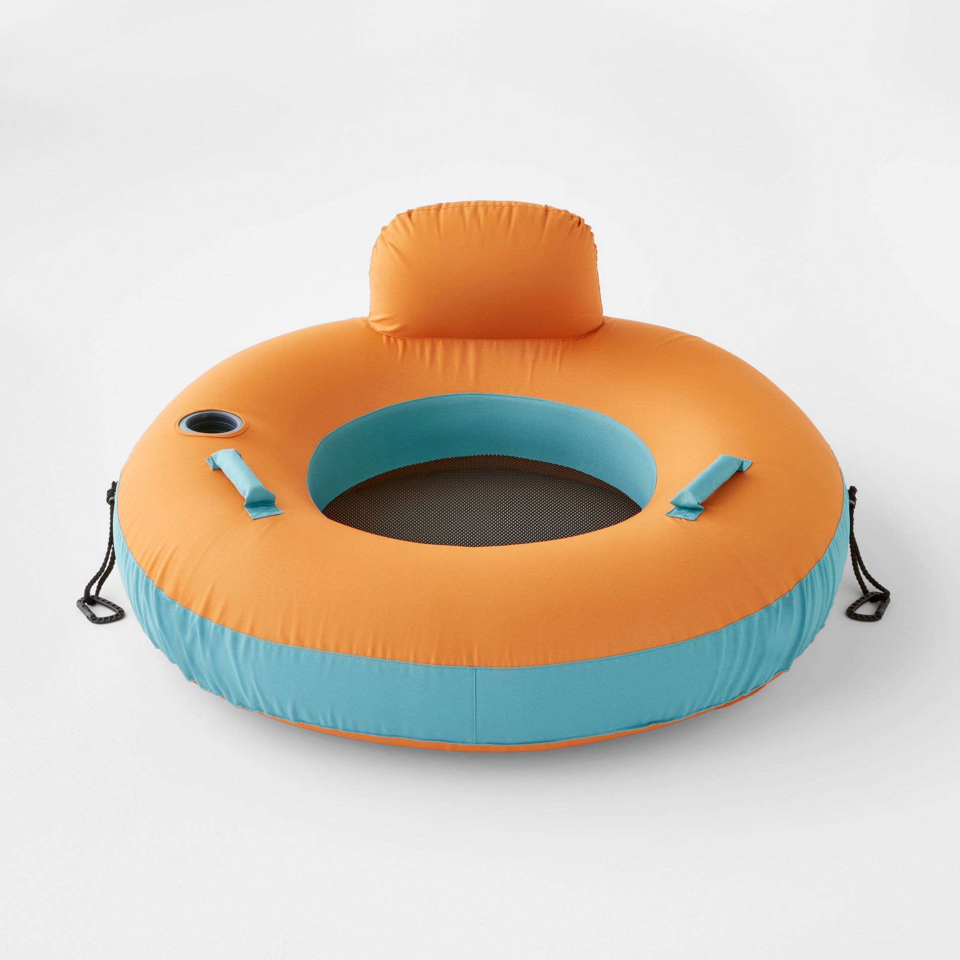 45" River Tube with Fabric Cover and Cup Holder - Embark™: PVC Float with Canvas Cover