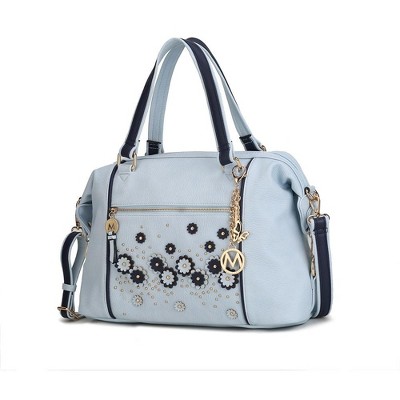 MKF Collection Francis Tote Women's handbag 3-D flowers with Keychain by Mia K