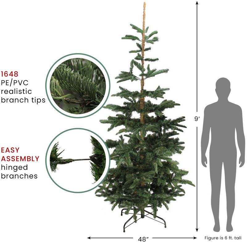 Northlight Real Touch™️ Nordmann Fir Layered Artificial Christmas Tree - Unlit - 9', 4 of 7