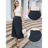 INSPIRE CHIC Women's Work Dressy Summer Casual High Waist A-Line Midi Skirts - 2 of 4