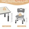 Height Adjustable Kids Table and Chair - Anti-Slip Kids Desk and Chair Set of 6 for Children Ages 2-8 - 4 of 4